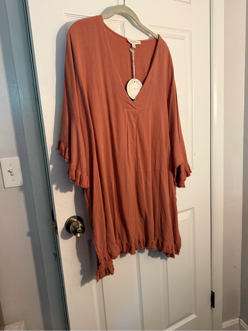Women’s Terracotta V-Neck Tunic Top by